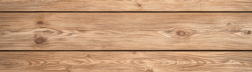 Poster - Wooden texture background with horizontal planks, featuring natural grain patterns and a warm brown hue, perfect for design projects or backdrops.