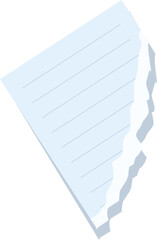 Poster - Blank piece of lined paper is being ripped apart