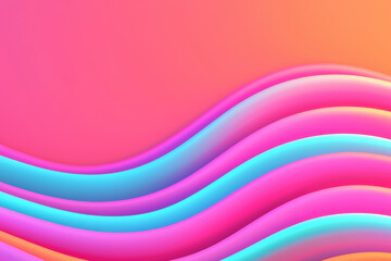 Poster - Vibrant abstract background with colorful wave patterns in gradient shades of pink, blue, and orange, creating a dynamic and modern visual impact.