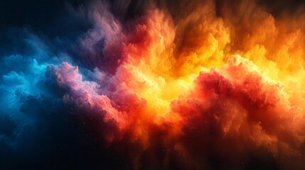 Wall Mural - Abstract Colorful Cloudscape in Space - Generative AI