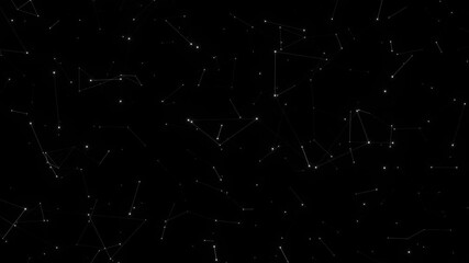 Poster - Black and white abstract galaxy animation background