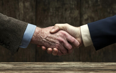 A close-up of two hands shaking, symbolizing agreement, partnership, and trust. This gesture signifies the beginning of collaboration and mutual respect between individuals or groups.