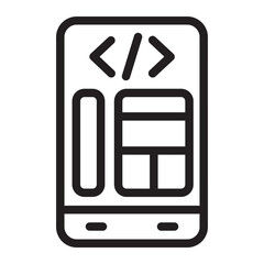 Sticker - layout line icon