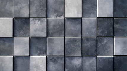 Poster - Stone or marble tile texture top view background seamless mock up. Tile surface texture empty minimalistic wall design. Gray and blue seamless tile texture. Decor design tiles close up