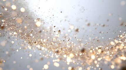 Wall Mural - cg render of floating particles: a swirl of tiny, glowing cg particles suspended in mid-air, contras