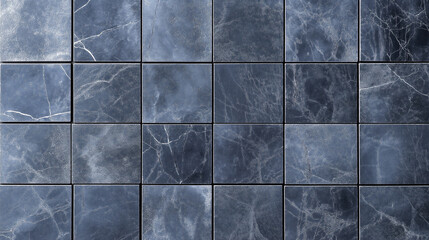 Poster - Stone or marble tile texture top view background seamless mock up. Tile surface texture empty minimalistic wall design. Gray and blue seamless tile texture. Decor design tiles close up