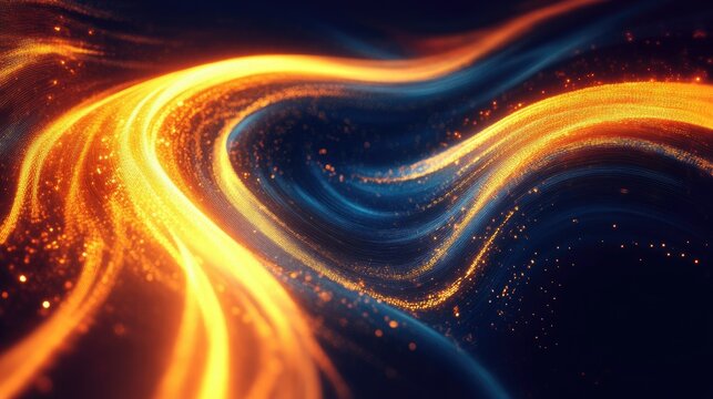 Abstract background with swirling, luminous lines, creating a dynamic and fluid visual effect