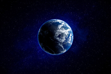 Wall Mural - Planet Earth in space. Image elements furnished by NASA