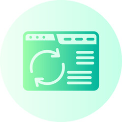 Sticker - refresh data gradient icon