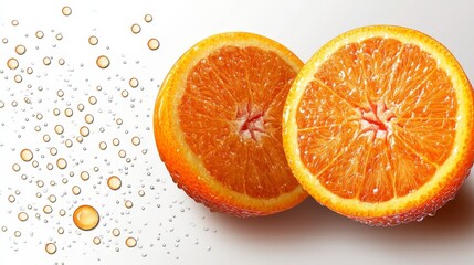 ultra realistic image of wet orange with isolated on transparent white background 