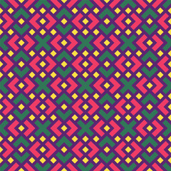Aufkleber - Vector geometric ornament in ethnic style. Abstract seamless pattern with EPS 10.Simple modern background texture. Repeat geo design