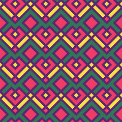 Aufkleber - Vector geometric ornament in ethnic style. Abstract seamless pattern with EPS 10.Simple modern background texture. Repeat geo design