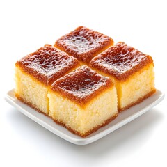 Wall Mural - Perfectly Presented Chinese Red Bean Cake on a Platter  A Delightful Gourmet Dessert Treat