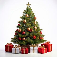 christmas tree with giftboxes 01