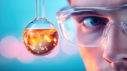 Canvas Print - A scientist performing a titration experiment, showcasing the precise measurements and data analysis involved in chemistry.