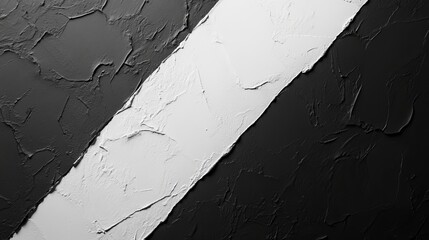 Poster - A black and white photo of a wall with a white stripe