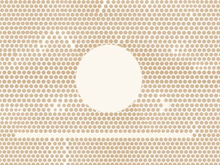 Wall Mural - Repeating minimalist halftone pattern with small beige circles arranged in a grid