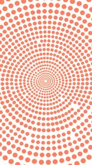 Repeating minimalist halftone pattern with small coral circles arranged in a grid