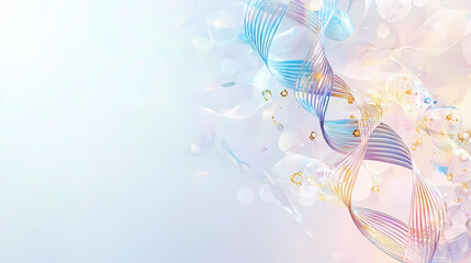 Poster - Soft pastel colors blend harmoniously, creating serene and uplifting abstract design. flowing lines evoke sense of calm and creativity.