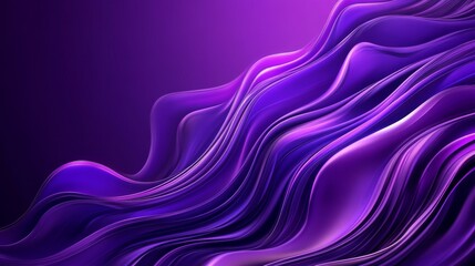 Poster - A captivating abstract background featuring smooth, flowing purple waves that create a sense of movement and depth. The image symbolizes fluidity, energy, and the boundless nature of creativity.