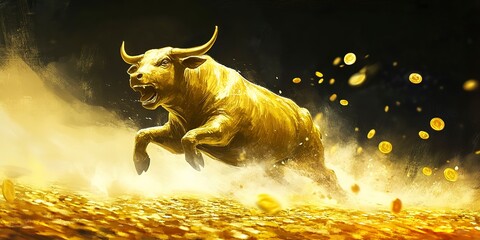 Poster - Bull Market Surge with Golden Bitcoin Coins --ar 2:1 --v 6.1 Job ID: eb830833-7f71-49dc-b296-6b668a5ac3ba