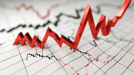 Poster - Commercial data infographic 3d rendering image. Financial activity control and forecasting background wallpaper colorful realistic. Business information analyzing process concept idea