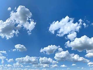 Wall Mural - Blue sky panorama with some white clouds