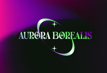 Wall Mural - Abstract blurred background in The Northern Lights or Aurora Borealis colors.