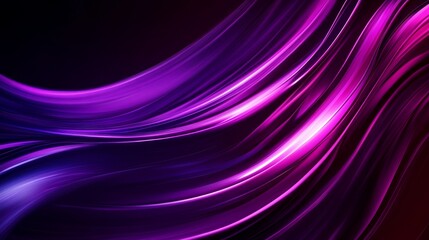 Wall Mural - An abstract background image featuring flowing purple and pink waves on a dark backdrop. The colors create a sense of movement and energy, symbolizing growth, transformation, and the flow of time.