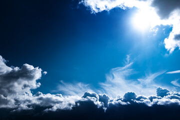 Wall Mural - storm clouds with a sunlight