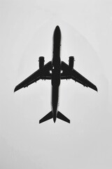 A commercial airliner soaring above the clouds, suitable for use in travel, transportation, and aviation themes