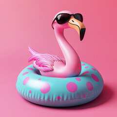 Canvas Print - Flamingo Pool Float.