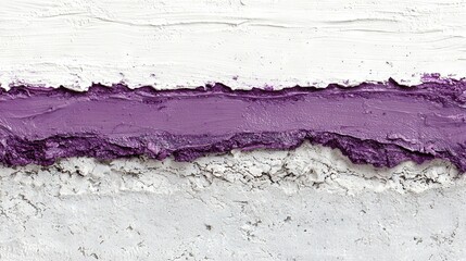 Sticker -   Purple and white wall with peeling paint on sides and chipped paint on wall