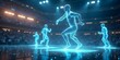 © MP_Artworks - A futuristic sports event featuring AI-generated holograms of athletes, creating an immersive and interactive experience for fans.