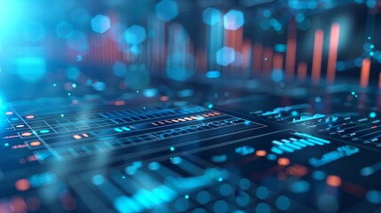 Aufkleber - A futuristic and highly technical digital interface displaying a myriad of data, analytics, and technological elements used for complex purposes.