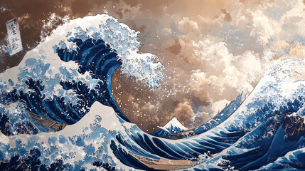 Canvas Print - Great Wave Art.