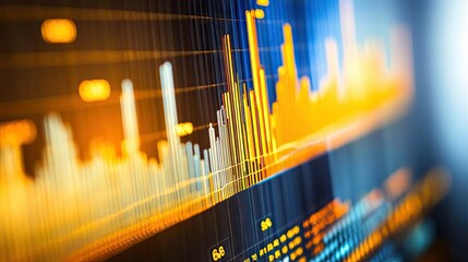 Poster - Detailed view of a financial analysis screen with a gold price graph, showing detailed metrics and market trends