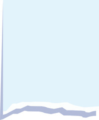 Poster - light blue piece of paper is shown with a torn bottom edge