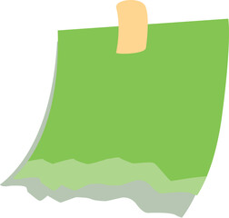 Poster - Green crumpled ripped piece of paper with adhesive tape, providing ample copy space
