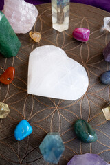 Wall Mural - Gemstones minerals stones in the shape of obelisks. Witchcraft, herbal medicine and healing, Magic healing Rock for Reiki Crystal Ritual, Witchcraft, spiritual esoteric practice.