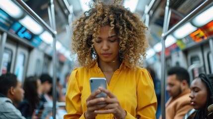 The woman on subway