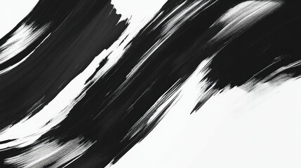 Poster - Minimalist abstract background with monochrome brush strokes, modern and clean design