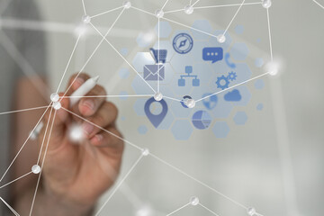 Poster - 2d rendering Cloud computing, Cloud Computing Concept