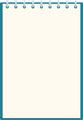 Poster - Blank notepad with a spiral binding is perfect for jotting down notes, ideas, or to do lists