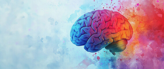 Poster - Colorful Brain Art.