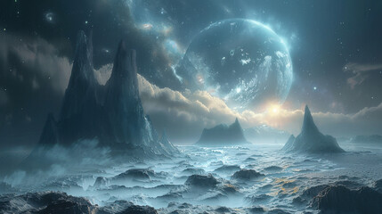 Wall Mural - galactic space landscapes