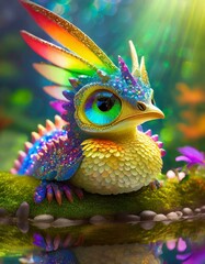 Poster - colorful bird