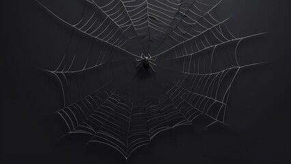 spider web with dew drops
