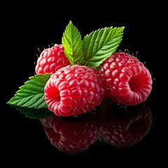 Sticker - Fresh Raspberries.