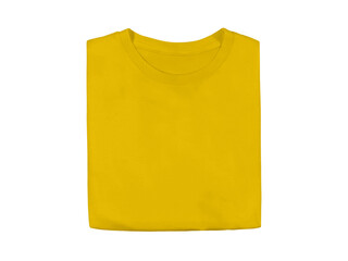 Wall Mural - daisy yellow colour blank fashion folded tee front mockup template